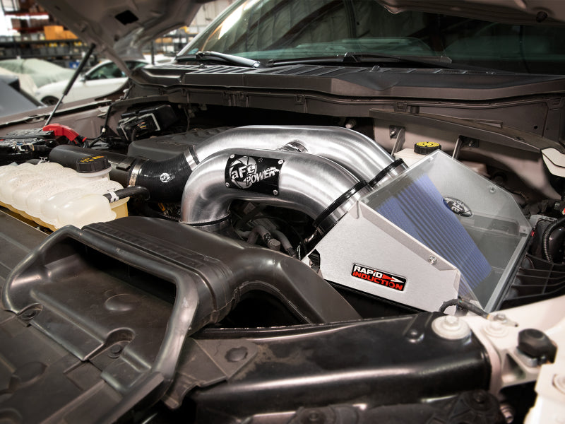 aFe Rapid Induction Pro 5R Cold Air Intake System Brushed 21-22 Ford F-150 Raptor V6-3.5L (tt) Secondary image