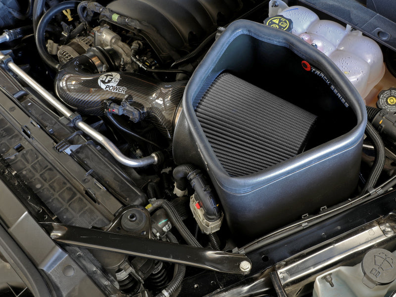 aFe 19-21 GM Trucks 5.3L/6.2L Track Series Carbon Fiber Cold Air Intake System W/ Pro Dry S Filters Secondary image