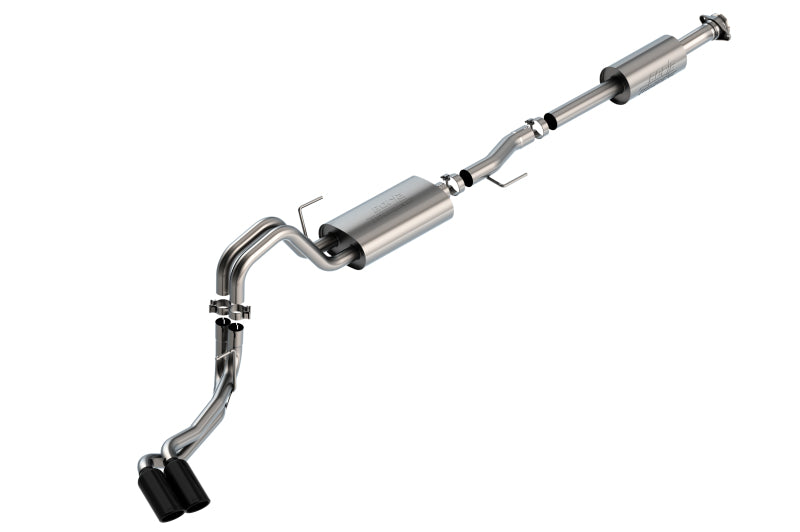 Borla F-150 2021 5.0L 4dr CC SB EC STB Lariat/KR/Pltnm/LTD 3/2.25 DSE Cat-Back Touring BLK CHR Tips exhaust system Main image