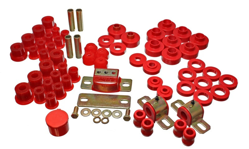 Energy Suspension 76-79 Jeep CJ/CJ7 Red Hyper-Flex Master Bushing Set Secondary image