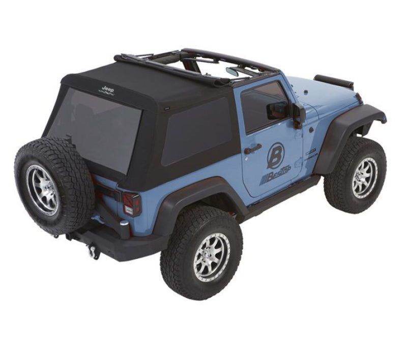 Bestop 07-18 Jeep Wrangler JK 2-Door Jeep Trektop Glide (Black Diamond) Secondary image