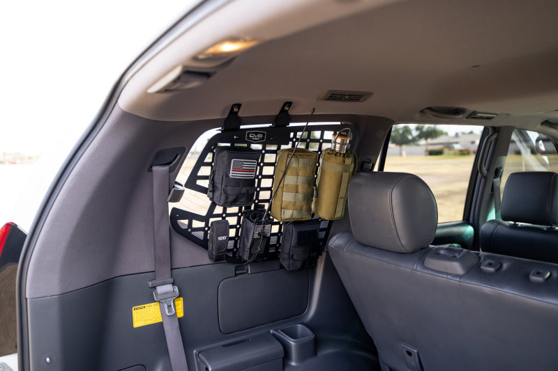 DV8 Offroad 03-09 Lexus GX 470 Rear Window Molle Storage Panels mounted in SUV