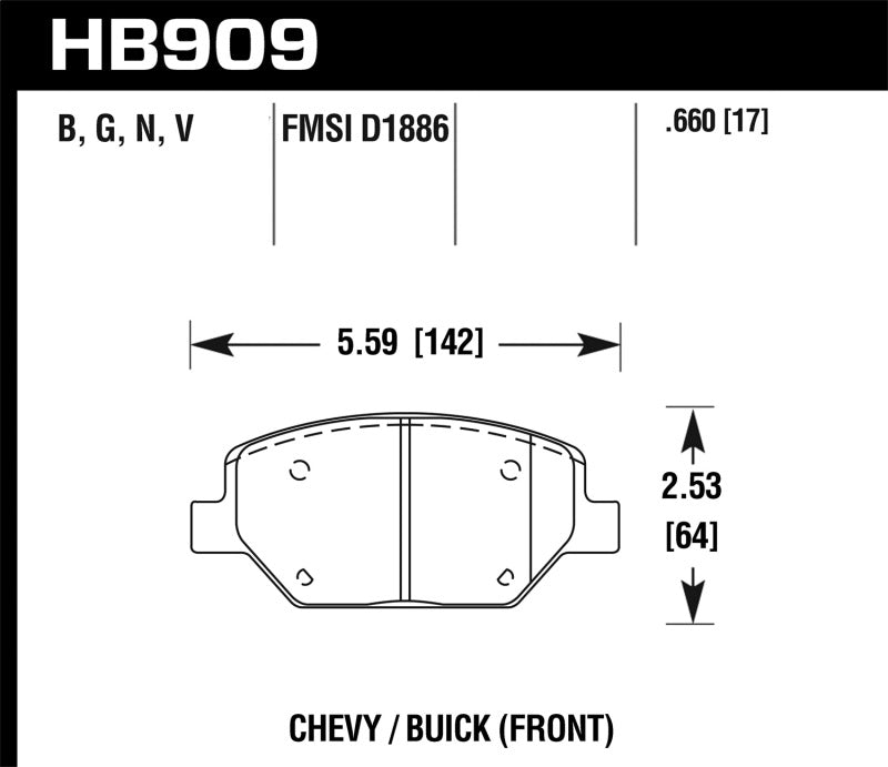 Hawk 16-18 Chevrolet Camaro LTS Street Front Brake Pads Secondary image