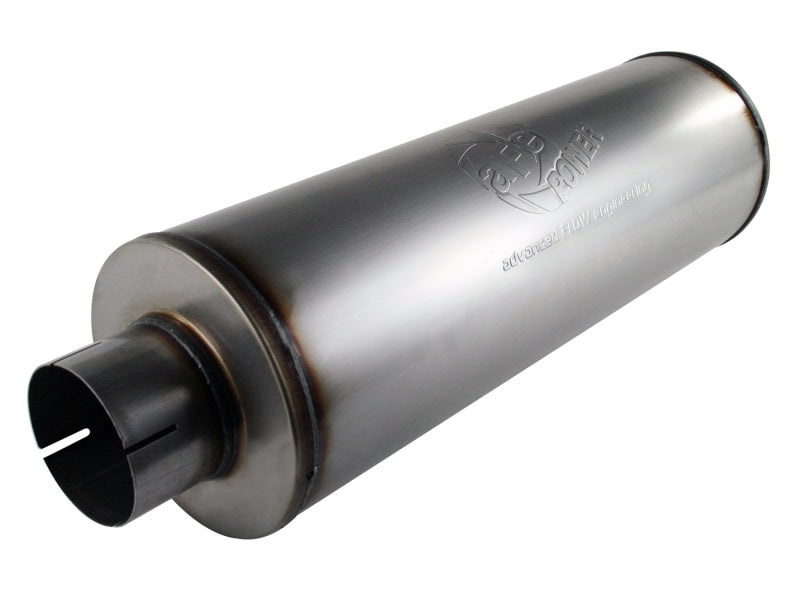 aFe MACHForce XP Exhausts Mufflers SS-409 EXH Muffler 4 ID In/Out 8 Dia Secondary image