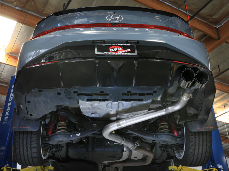 aFe Takeda Axle-Back Exhaust System Hyundai Elantra N Line 21-25 L4-1.6L- Carbon Fiber Tip Secondary image