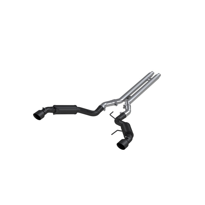 MBRP 15-17 Ford Mustang GT 5.0 3in Cat Back Dual Split Rear Race Version 4.5in Tips - Black Coated Secondary image
