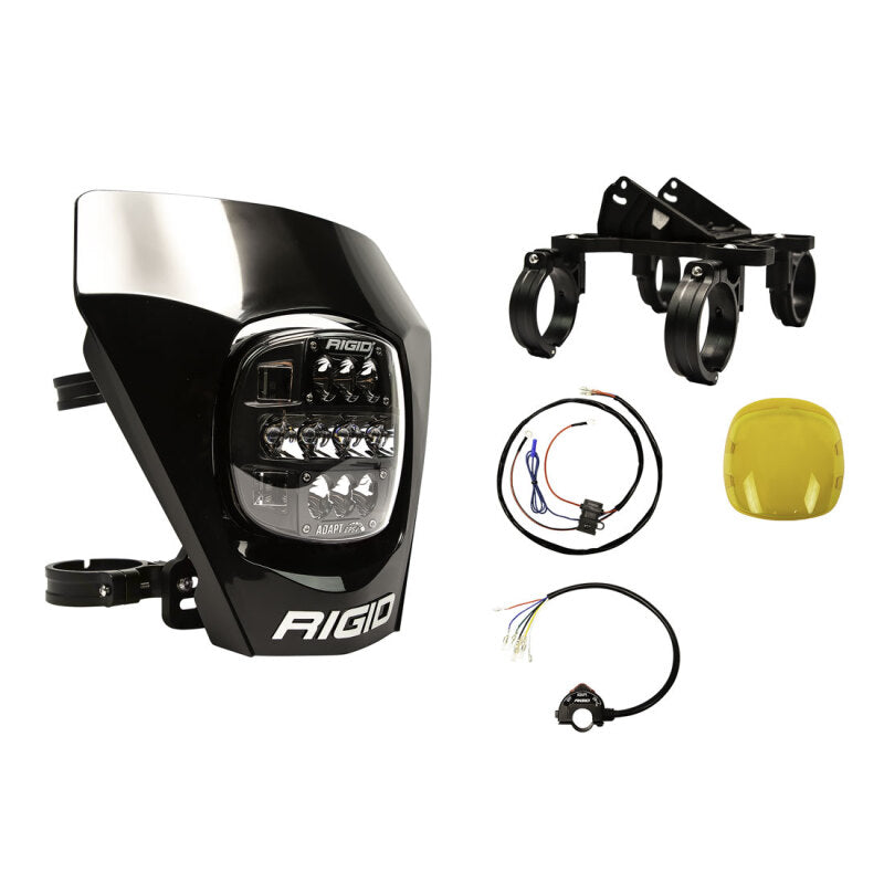 Rigid Industries Adapt XE LED Moto Kit - Black components