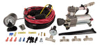 Air Lift Load Controller Single Heavy Duty Compressor kit with installation accessories and wiring.