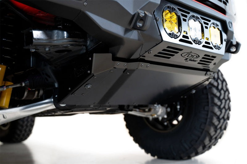 Addictive Desert Designs 21-22 Ford Bronco Bomber Skid Plate (Use w/ Bomber Front Bumper) for offroad performance upgrades.