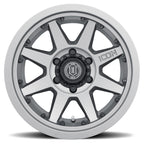 ICON Rebound Pro 17x8.5 6x5.5 0mm Offset 4.75in BS 106.1mm Bore Titanium Wheel - Offroad Parts and Performance Upgrade