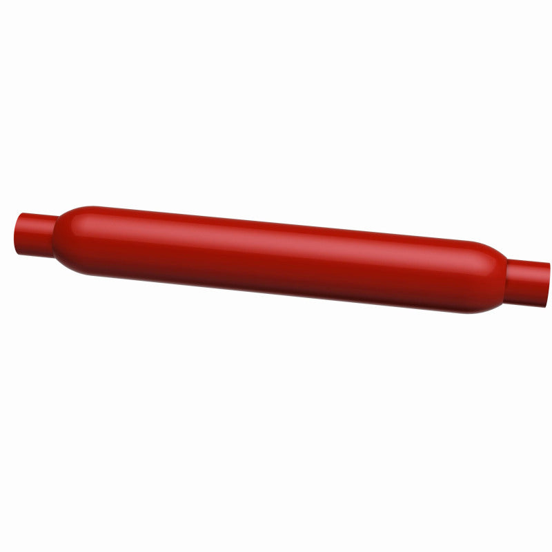 MagnaFlow Muffler Red Pack Series Glasspack 3.5in Rd 22in Body Length 2in/2in Inlet/Outlet for offroad applications
