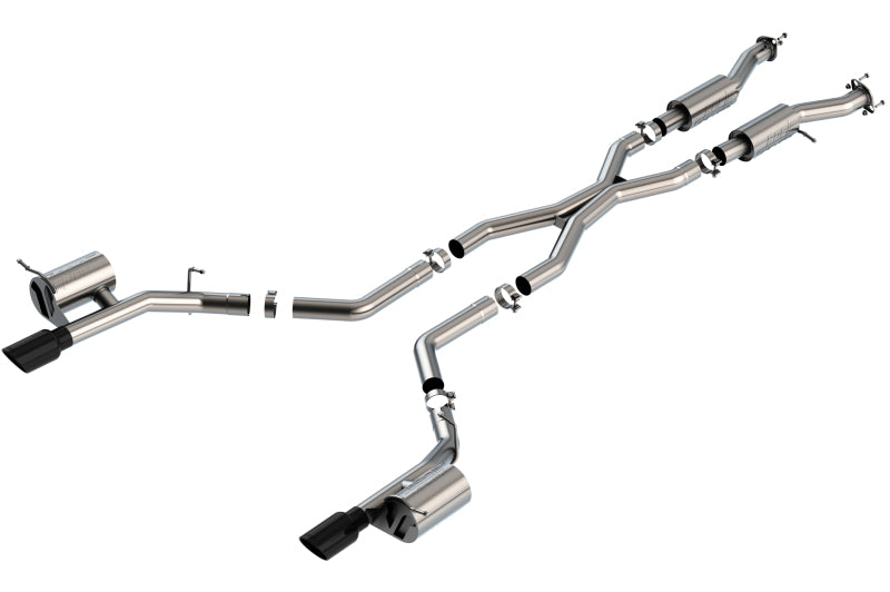 Borla 2021+ Dodge Durango SRT Hellcat 6.2L V8 AWD S-Type Cat-Back Exhaust System - Black Chrome Tips Main image