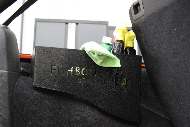 Fishbone Offroad 07-18 Jeep Wrangler JK 4 DR WheelWell Storage Bin - Black Textured Powdercoat Steel Secondary image