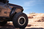 DV8 Offroad 2018+ Jeep Wrangler JL Front Inner Fenders - Black with offroad wheels and tires