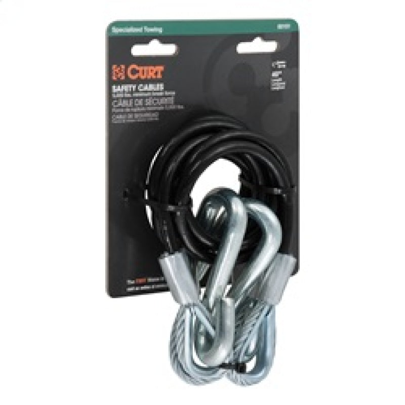 RockJock Curt Towing Safety Cable Kit 44 1/2in Long w/ 2 Snap Hooks 5000lbs 2-Pack Secondary image