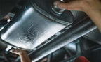 MagnaFlow Muffler Mag SS 3in 14X4X4 3.0X3.0 installed under vehicle