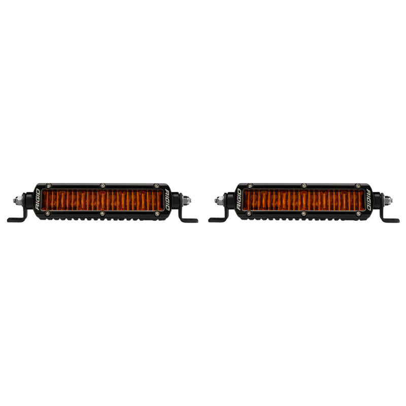 Rigid Industries SR-Series SAE 6in. w/ Amber PRO Lens (Pair) offroad lighting for trucks and Jeep Wrangler accessories.