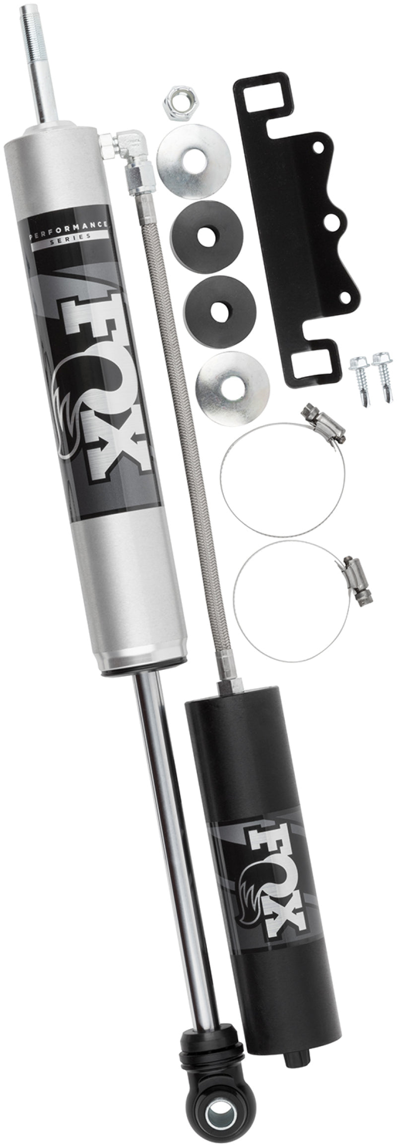 Fox 17-18 Ford F-250 Perf Series 8.8in Smooth Bdy R/R Front Shock 0in-1.5in Lift for offroad performance upgrades.