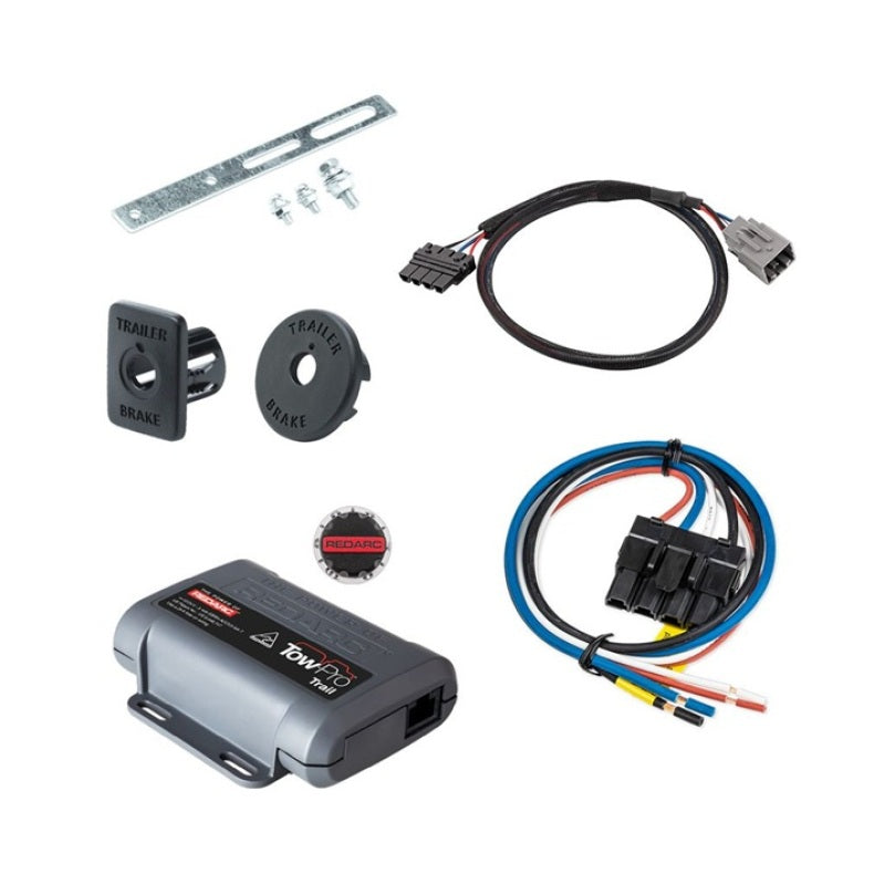 REDARC 19-24 Jeep Wrangler/Rubicon/Gladiator Tow-Pro Trail Brake Controller Kit components Main image