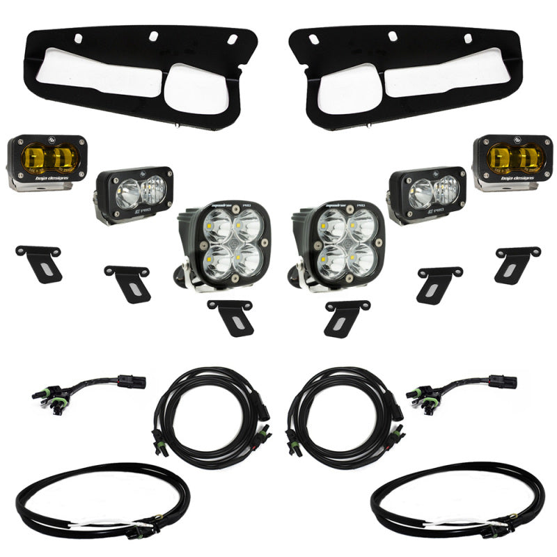 Baja Designs 21-22 Ford Bronco w/Steel Bumper S2 SAE Pro Fog Pocket Light Kit - Amber Secondary image