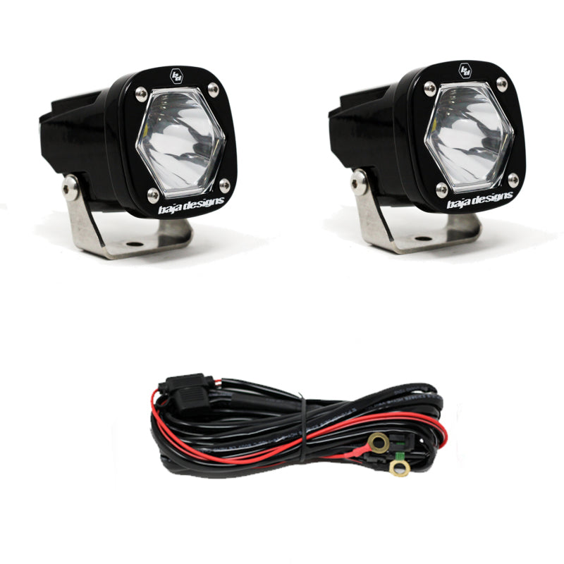 Baja Designs S1 Spot LED Light w/ Mounting Bracket Pair for offroad lighting.