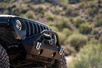 DV8 Offroad 2018+ Jeep Wrangler JL Front Inner Fenders - Black on an offroad vehicle.