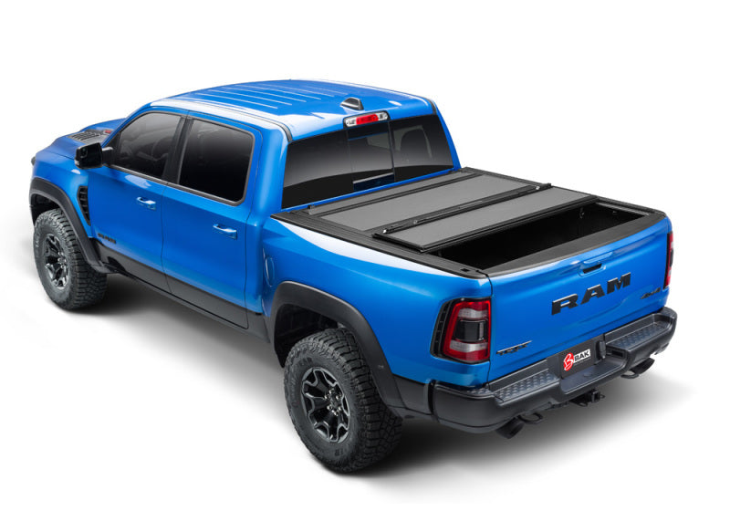 BAK 19-20 Dodge Ram 1500 (New Body Style w/o Ram Box) 6ft 4in Bed BAKFlip MX4 Matte Finish on blue truck