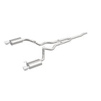 MagnaFlow Cat Back, SS, 2.5in, Street, Dual Split Polished 4.5in Tips 2015 Ford Mustang Ecoboost exhaust system