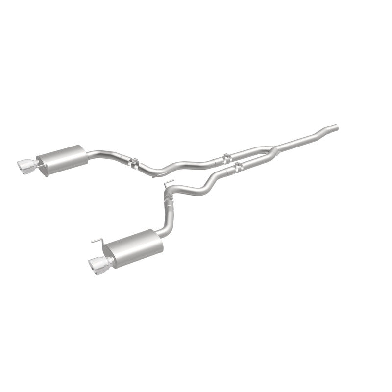 MagnaFlow Cat Back, SS, 2.5in, Street, Dual Split Polished 4.5in Tips 2015 Ford Mustang Ecoboost exhaust system