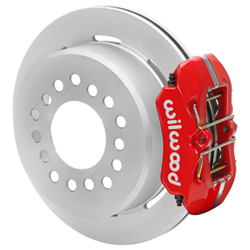 Wilwood Chevy Monte Carlo Forged 4 Piston DynaPro Red Caliper HP32 VV Plain Rotor - 11.00x0.81 Secondary image