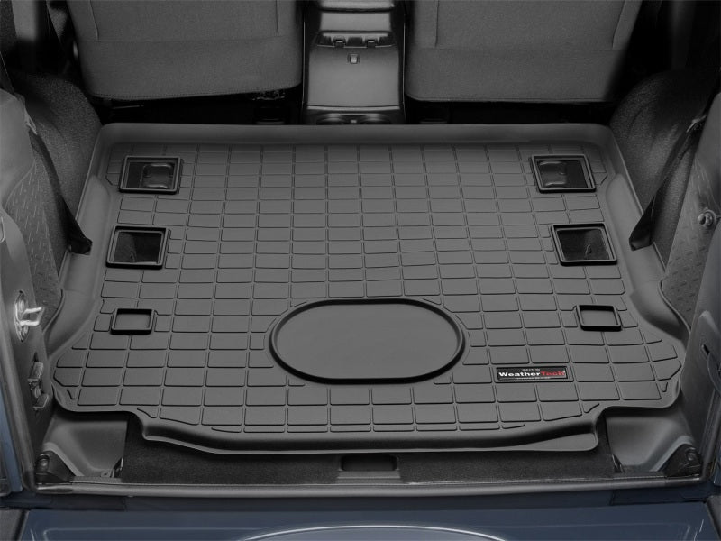 WeatherTech 2015+ Jeep Wrangler Cargo Liner - Black (Works w/Alpine Premium 9-Speakers) Secondary image