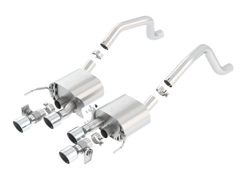 Borla 15 Chevy Corvette C7 ZO6 6.2L w/o AFM w/ NPP ATAK Quad RD RL IC Tips Center Rear Exit Exhaust parts