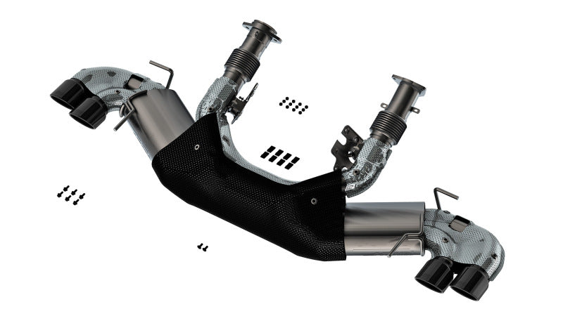 Borla 20-23 Chevy Corvette 6.2L V8 AT w/o NPP 3in ATAK Catback Exhaust - Black Chrome Tips Main image