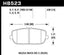 Hawk 2006-2006 Mazda MX-5 Miata Club Spec HPS 5.0 Rear Brake Pads dimensions