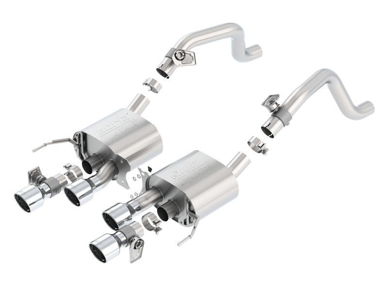 Borla 14-15 Chevy Corvette C7 6.2L RWD w/AFM &NPP ATAK-Type Dual Rd Rolled Center Rear Exit Exhaust Secondary image