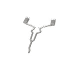 MagnaFlow Cat Back, SS, 2.5in, Street, Dual Split Polished 4.5in Tips 2015 Ford Mustang Ecoboost exhaust system image