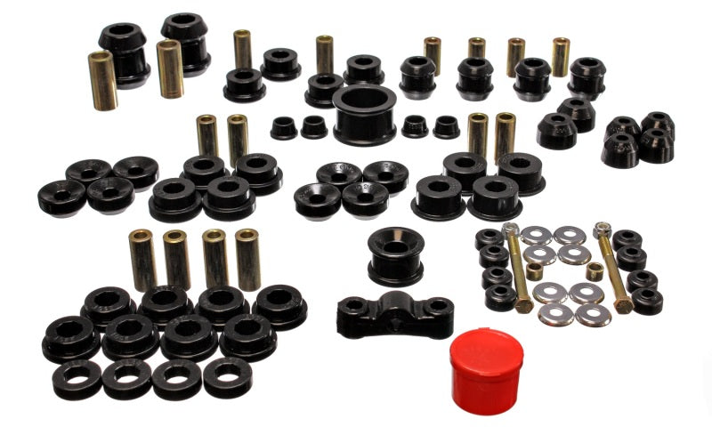 Energy Suspension 94-01 Acura Integra (except Type R) Black Hyper-Flex Master Bushing Set for offroad performance upgrades.