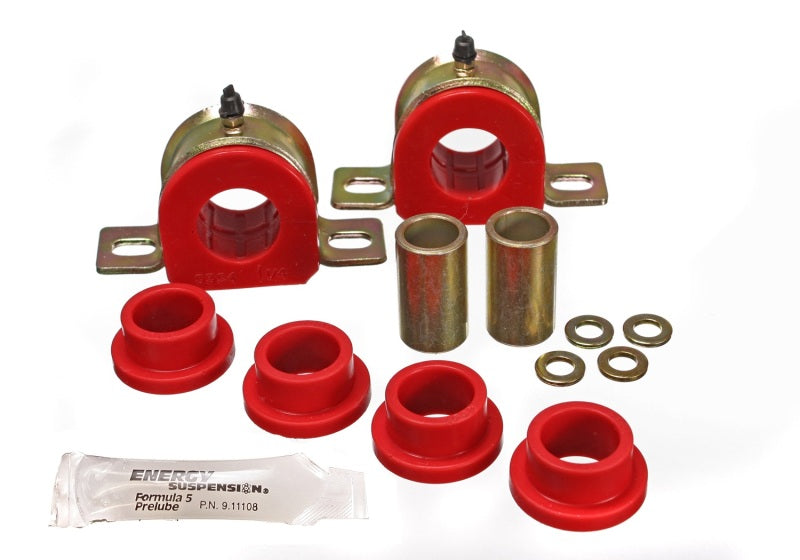 Energy Suspension 73-80 GM K5 Blazer / 73-80 K10/K20/K30 Red Complete Front Sway Bar Bushing Set components