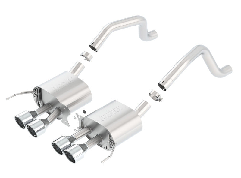 Borla 15 Chevy Corvette C7 ZO6 6.2L w/o AFM NPP S-Type Quad RD RL IC Tips Center Rear Exit Exhaust Secondary image