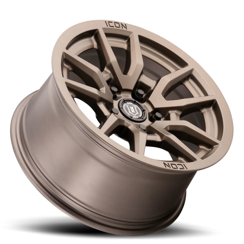 ICON Vector 5 17x8.5 5x150 25mm Offset 5.75in BS 110.1mm Bore Bronze Wheel for offroad performance upgrades