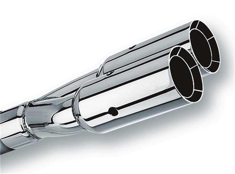 Borla Universal Polished Tip Dual Round Intercooled (inlet 2 1/2in. Outlet 3in) *NO Returns* high quality stainless steel Main image