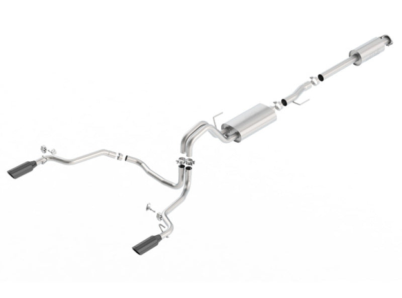 Borla 15-17 Ford F-150 2.7L/ 3.5L EcoBoost/ 5.0L V8 Rear Exit S-Type Catback Exhaust Black Chrome Secondary image