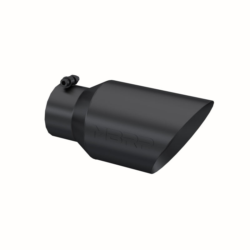 MBRP Universal Tip 6 O.D. Dual Wall Angled 4 inlet 12 length - Black Finish Secondary image