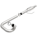 MagnaFlow Conv DF 97-99 Jeep Wrangler 4.0L catalytic converter for offroad performance upgrades.