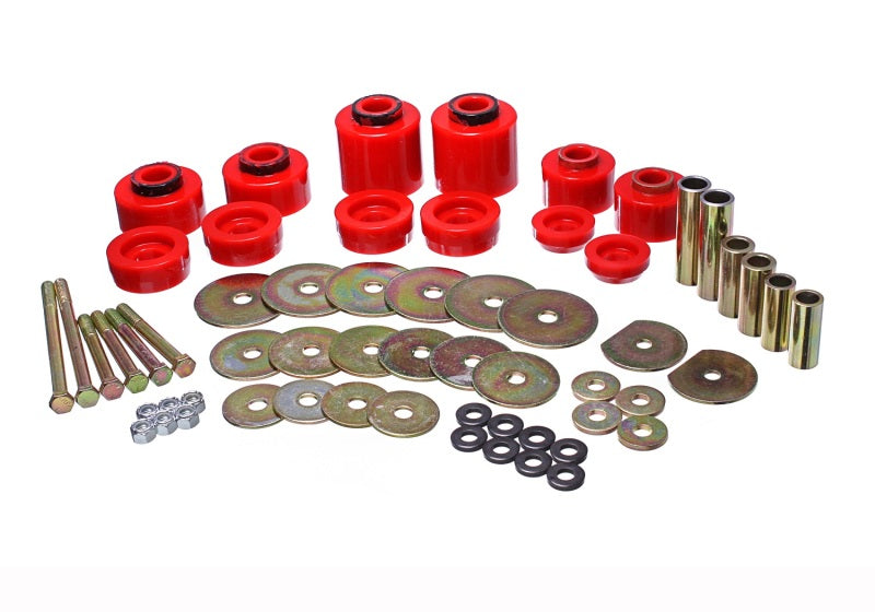 Energy Suspension 80-96 Ford F-150/250/350 Red Body Mount Set Includes Hardware Secondary image