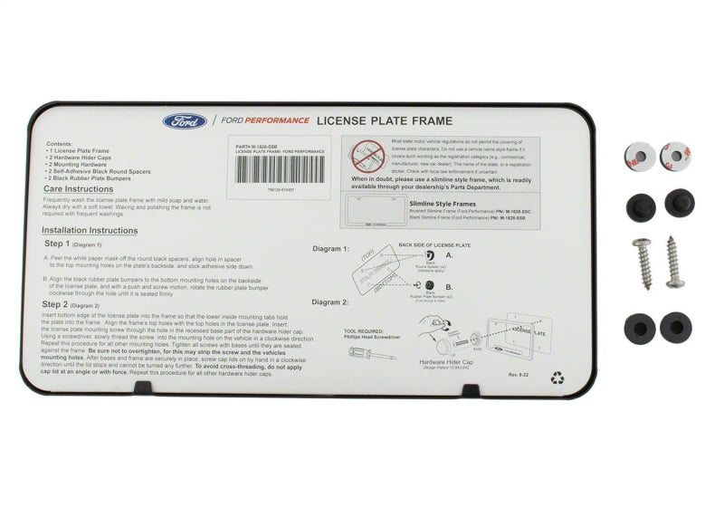 Ford Racing Ford Performance Slim License Plate Frame - Black Stainless Steel Secondary image