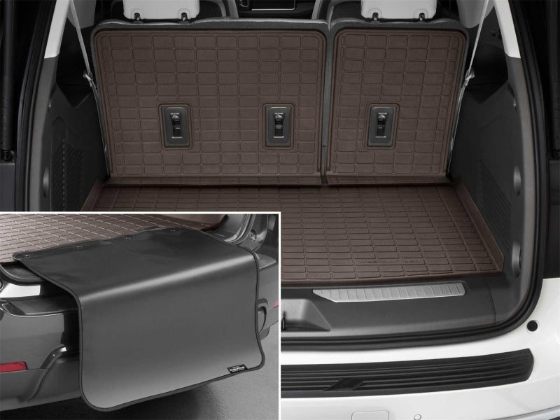 WeatherTech 21-23 GMC Yukon XL / Yukon Denali XL Seatback Cargo Liner HP w/Bumper Protector - Cocoa Secondary image
