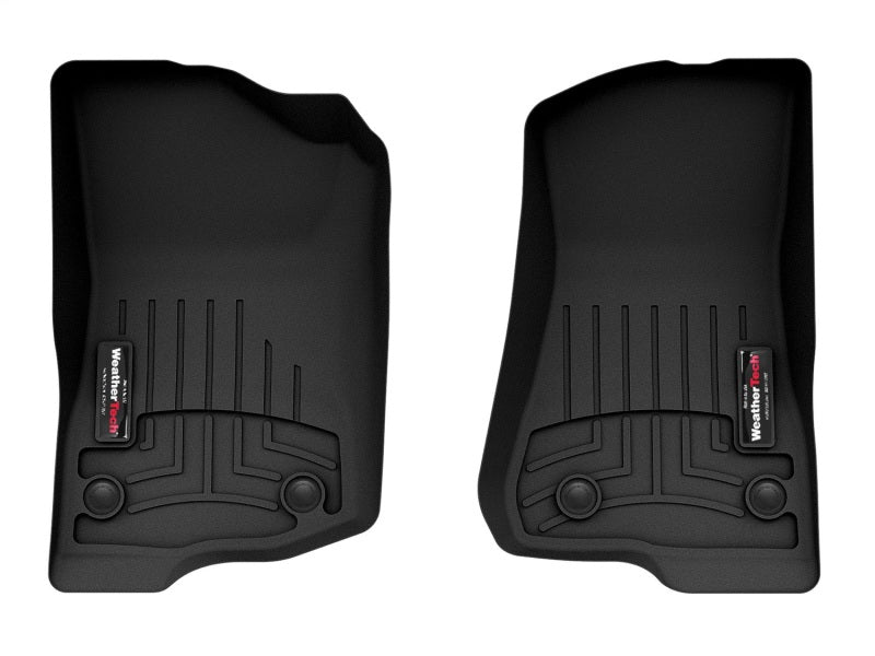 WeatherTech 2018+ Jeep Wrangler Unlimited Front FloorLiner - Black for offroad performance upgrades Main image