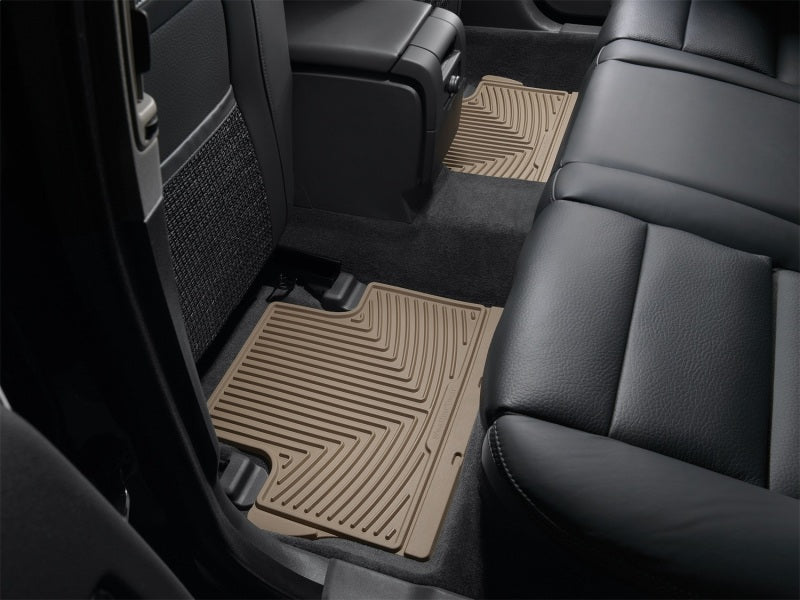 WeatherTech 07+ Volvo S80 Rear Rubber Mats - Tan in vehicle