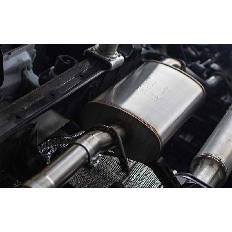 MagnaFlow 22+ Toyota Tundra Street Series 3in Dual Driver Side Rear Cat-Back Exhaust close-up image